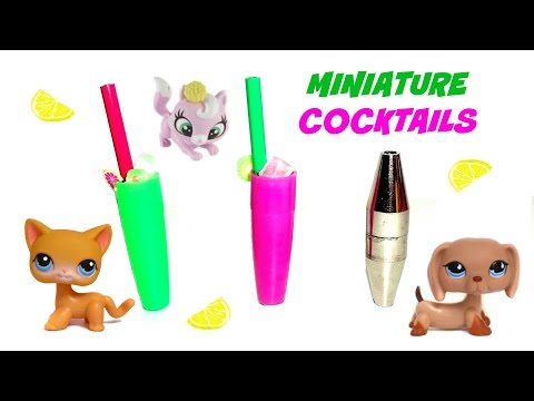 Miniature Doll Drinks Cocktails / Mocktails -  DIY Dollhouse Stuff &amp;amp; Easy LPS Crafts