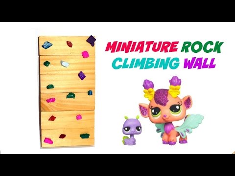 Miniature Doll Rock Climbing Wall Tutorial - DIY LPS Stuff &amp;amp; Doll Crafts