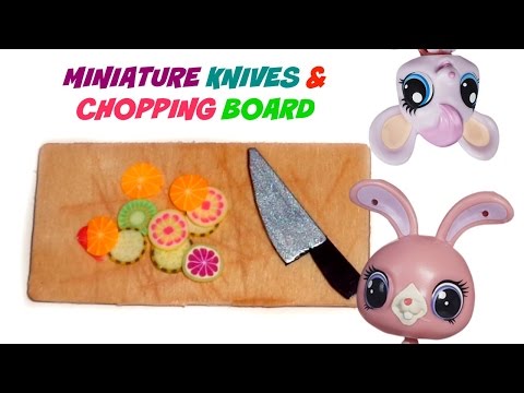 Miniature Dollhouse Knives + Chopping Board - DIY LPS Stuff, Crafts &amp;amp; Accessories