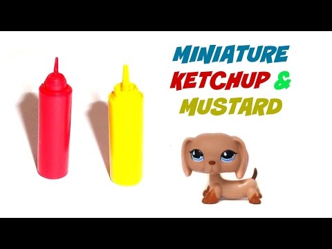 Miniature Ketchup &amp;amp; Mustard - DIY LPS Crafts &amp;amp; Doll Crafts