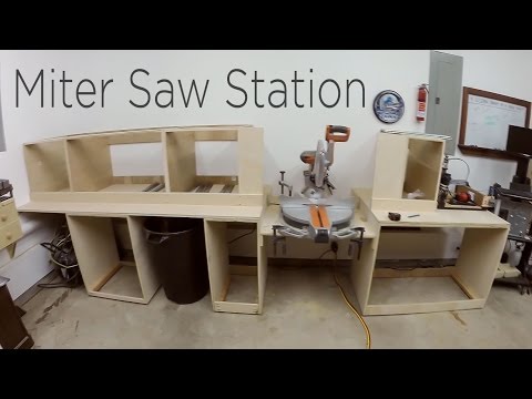 Miter Saw Station Cabinets and Work Surface - 194