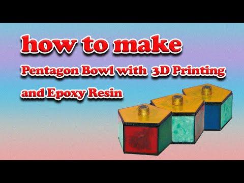 Mixing Art and Technology: Creating a Pentagon Bowl with 3D Printing and Epoxy Resin + Fusion 360