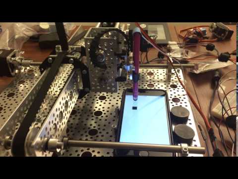 Mobile Screen Tapping Robot Arm