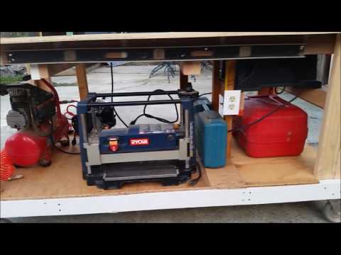 Mobile all-in-one work bench - built in table &amp;amp; miter saw