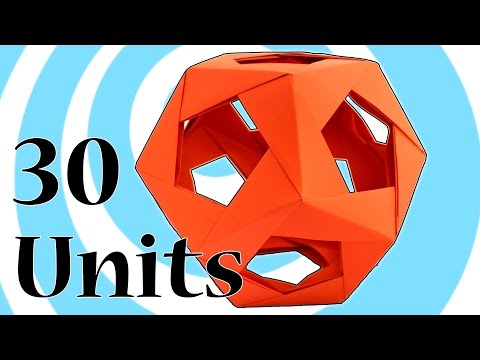 Modular Origami Dodecahedron Instructions (30 units)