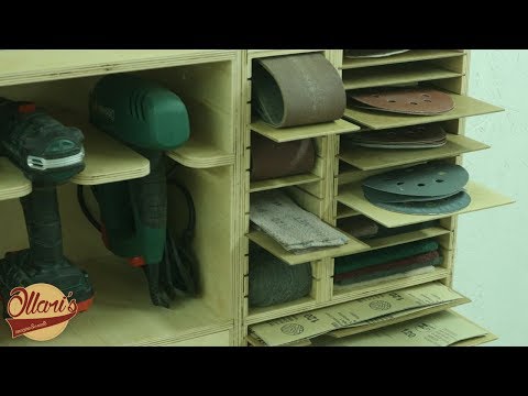 Modular Sandpaper Organizer Cabinet