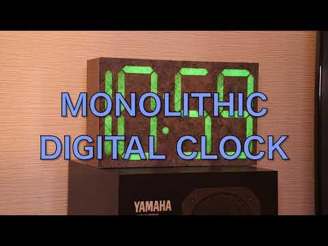 Monolithic Digital Clock - 3D printed