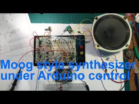 Moog Style Synthesizer under Arduino Control