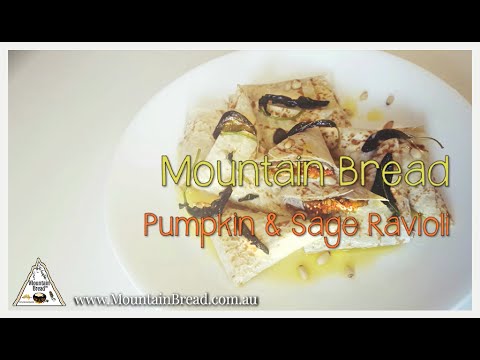 Mountain Bread&amp;trade; - Pumpkin Ravioli with Sage Butter Sauce