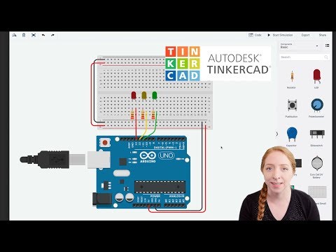 Multiple LEDs &amp;amp; Breadboards With Arduino in Tinkercad