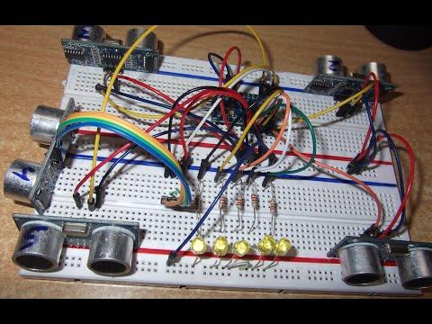 Multiple Ultrasonic Sensor using single board