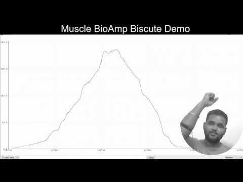 Muscle BioAmp BisCute Demo | DIY Muscle Sensor (EMG) | DIY Neuroscience | Upside Down Labs