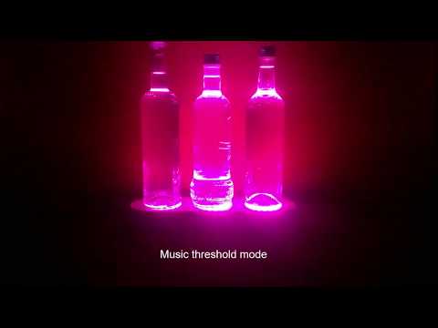 Music Interacting Bottle Stand With Adjustable Lights