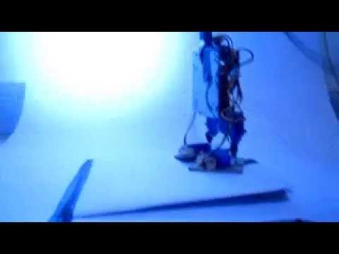 My Robot Biped Walking Down A Slope