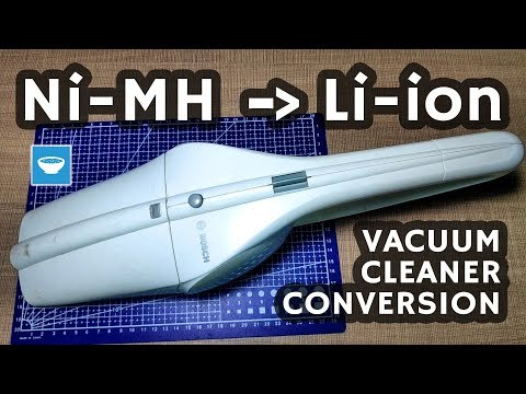 Ni-MH to Li-ion batteries - Vacuum cleaner conversion