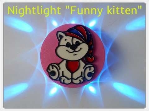 Nightlight &amp;quot;Funny kitten&amp;quot;