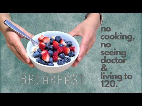 No Cooking, no seeing doctor, and living to 120 kefir yogurt with seeds and berries breakfast