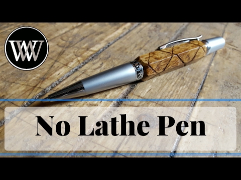 No lathe Pen Chalenge Hexagon Carved Pen Kit Hand Tool Woodworkign Project