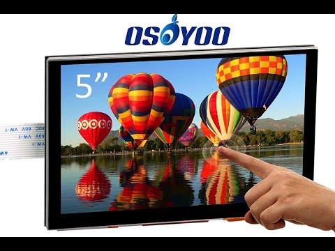 No need driver! OSOYOO DSI IPS 5&quot; touch screen for Raspberry Pi 4,3,2,wide view angle,Easy Install!