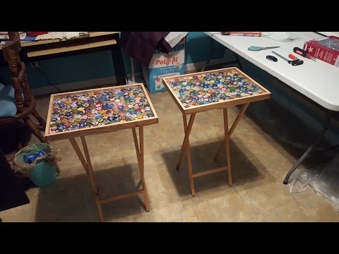 No-Resin Folding Bottle Cap Tables