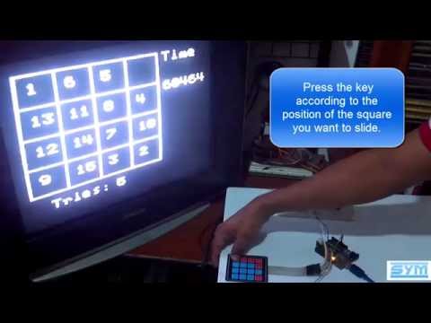 Number puzzle game with Arduino and Tv