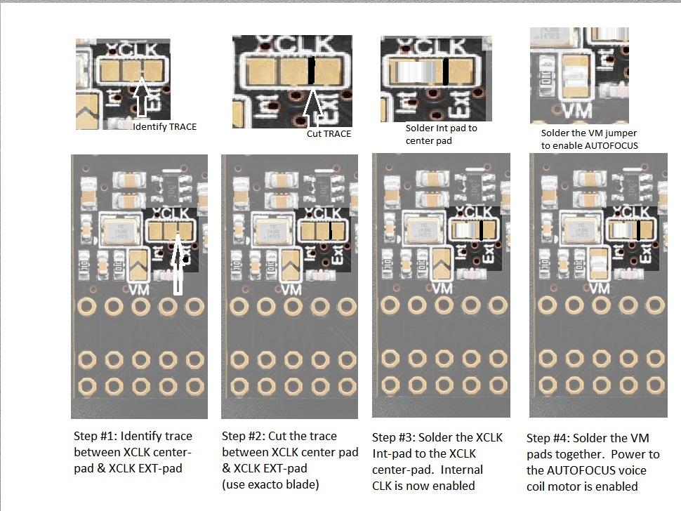 OV5640-Enabling Autofocus and Internal XCLK by soldering jumpers.jpg