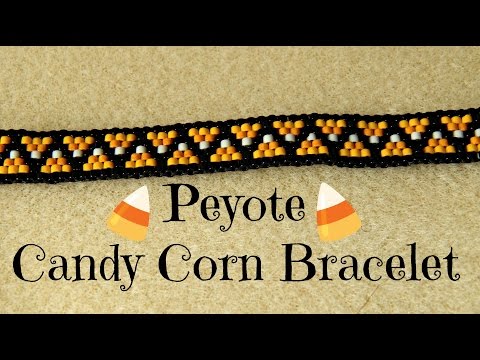 Odd Count Peyote Candy Corn Bead Weaving Bracelet Tutorial!&amp;brvbar; The Corner of Craft