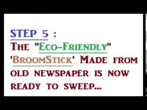 Old Newspaper Broomstick