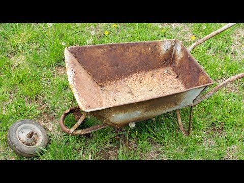 Old and Rusty Wheelbarrow Restoration