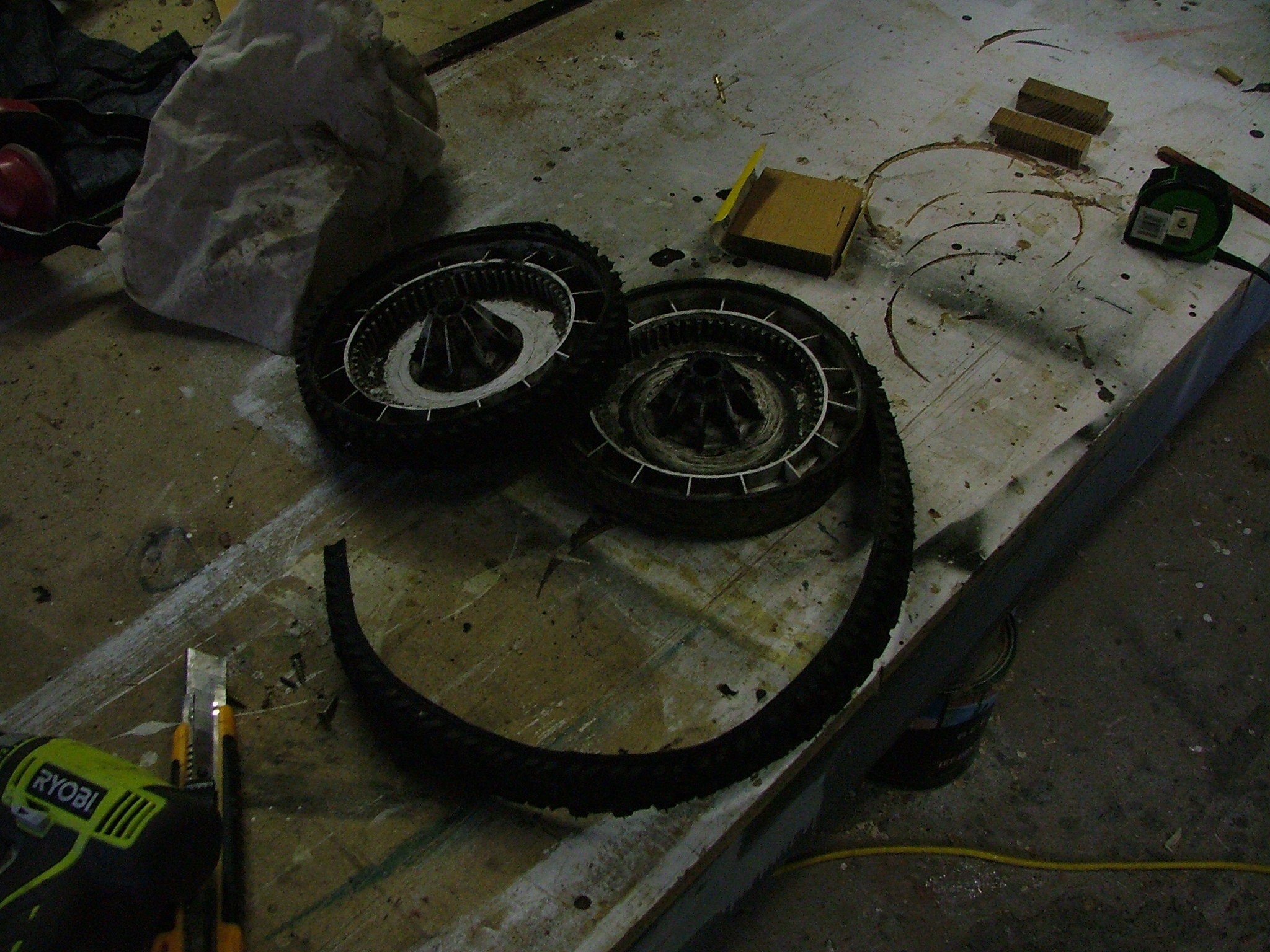 One wheel done one started.JPG