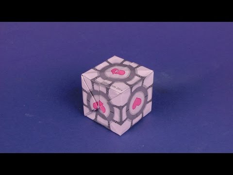 Origami compagnion cube from portal