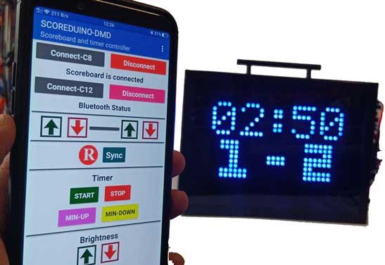 P10 Single Display Arduino Scoreduino Scoreboard With Timer.jpg