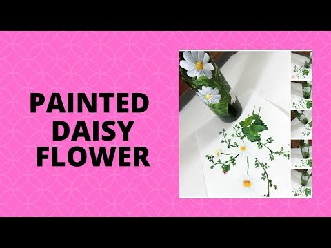 PAINTED DAISY FLOWER | Beginner Paint Lesson | Stress Reliever | Aressa1 | 2020