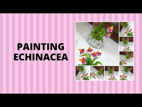 PAINTING ECHINACEA | Painting Wedding Flowers | Tutorial | Aressa1 | 2020