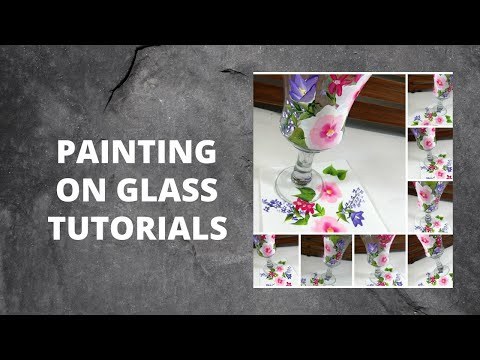 PAINTING ON GLASS TUTORIALS | Glass Painting Step by Step | Easy | Aressa1 | 2020