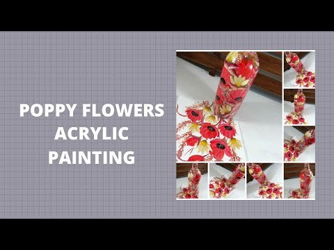 POPPY FLOWERS ACRYLIC PAINTING | Easy Flower Painting Tutorial | Aressa1 | 2020