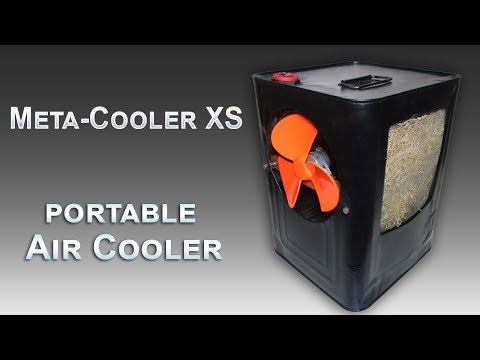 PORTABLE AIR COOLER, MADE OUT OF AN OLD METAL OIL CAN