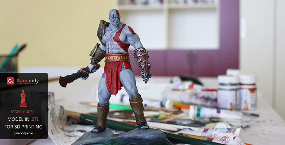 Painted Kratos 3D print model gambody.png