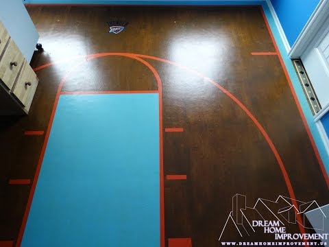 Painted Plywood Floors - Basketball Court - 6 Month Update