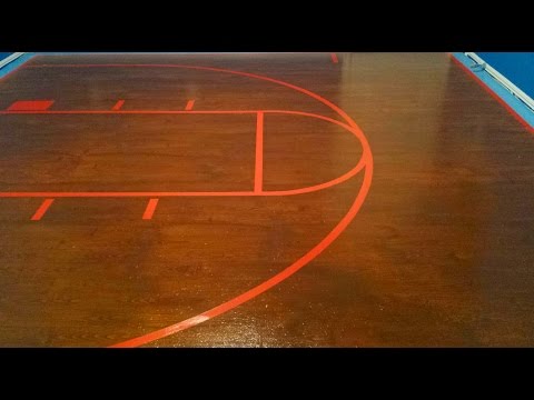 Painted Plywood Floors - Basketball Court - Painted Court Lines