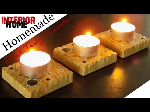 Pallet Hybrid Coasters for tealights.