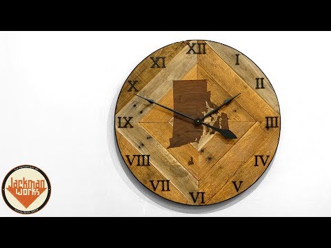 Pallet Wood Wall Clock (with inlay)