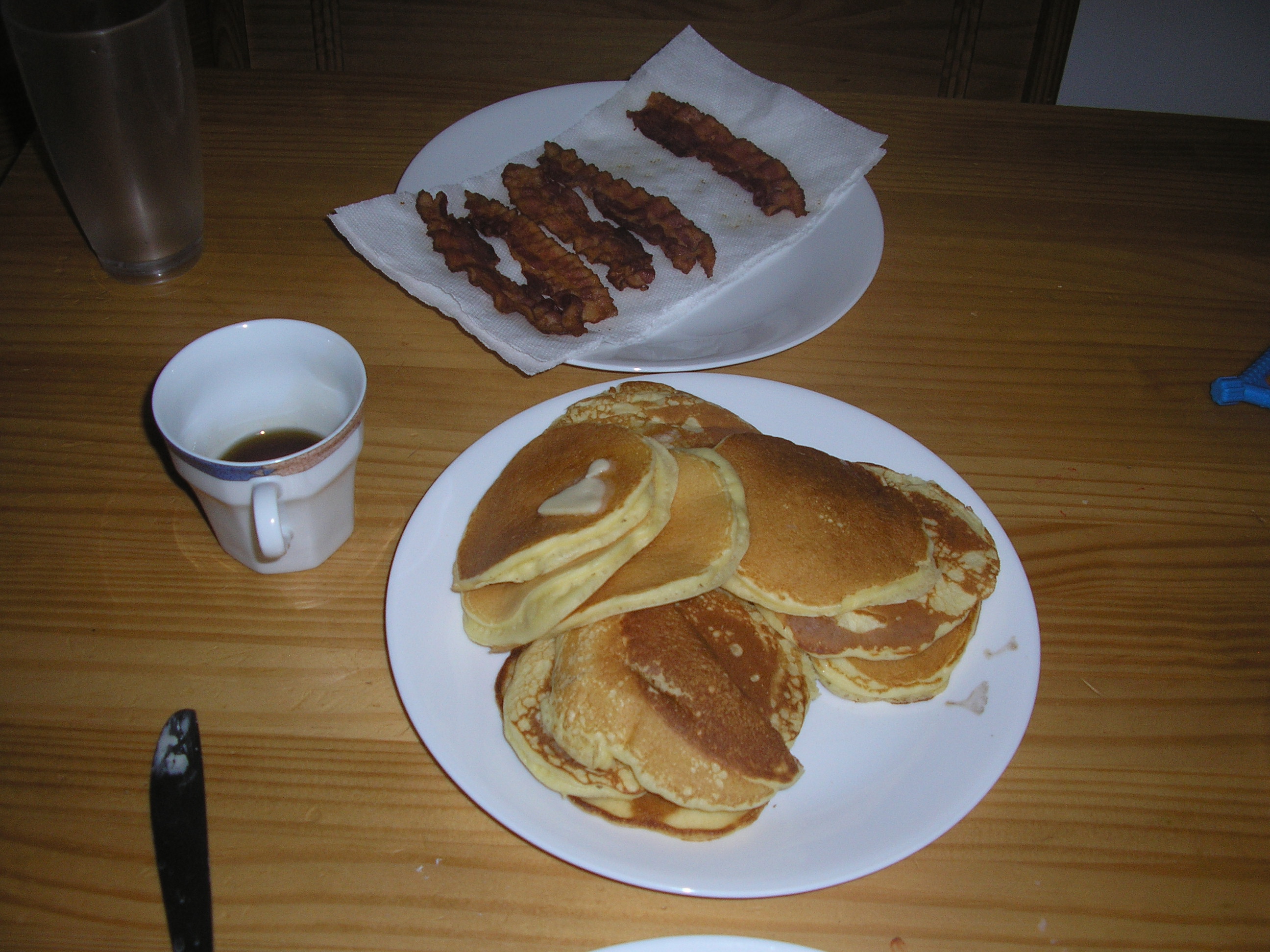 Pancakes and bacon.JPG