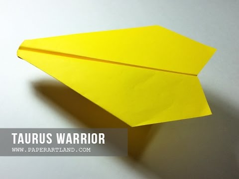 Paper Airplane Tutorial - How to make the best plane | Taurus Warrior