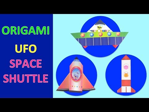 Paper Craft for Kids: UFO and Space Shuttles