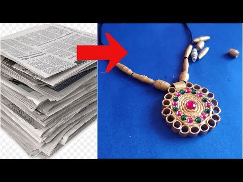 Paper Jewellery Making | Handmade Jewellery | Jewellery making with old Newspaper