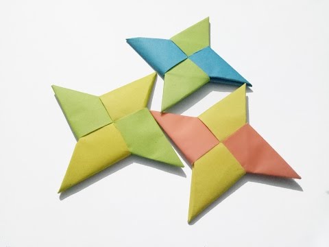 Paper Ninja Star (Shuriken) - Easy Origami Ninja Star - How To Make A Paper Ninja