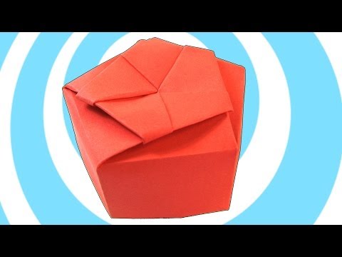 Paper Origami Pentagonal Gift Box Instructions