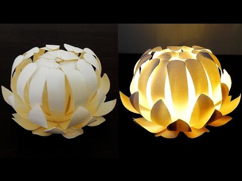 Paper cup flower lamp - how to make a protea lantern from paper cups - EzyCraft