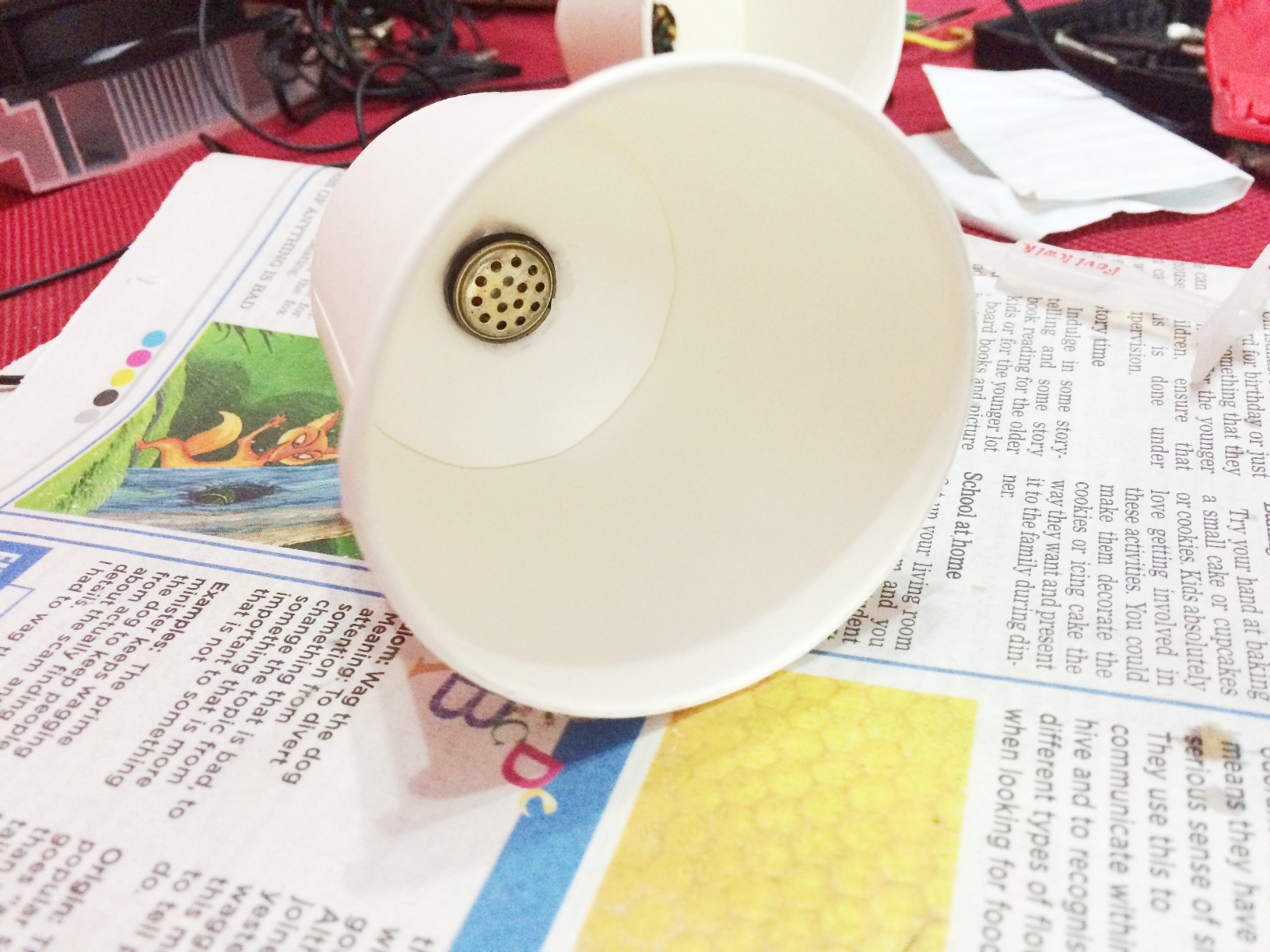 Papercup with earphone.JPG